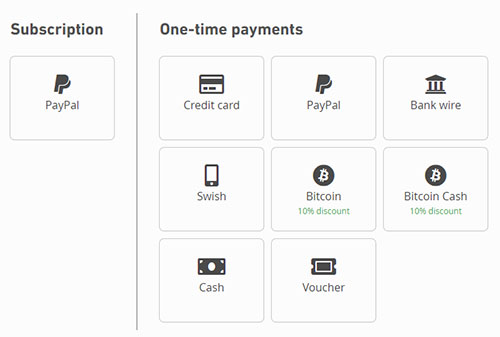 Mullvad payment methods