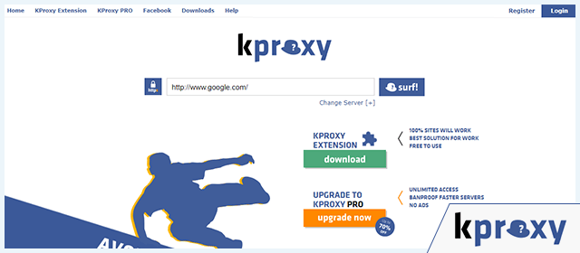 K Proxy screenshot with logo