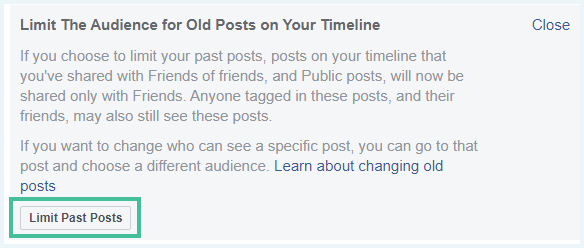 Facebook Limit The Audience for Old posts