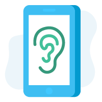 Smartphone with picture of ear